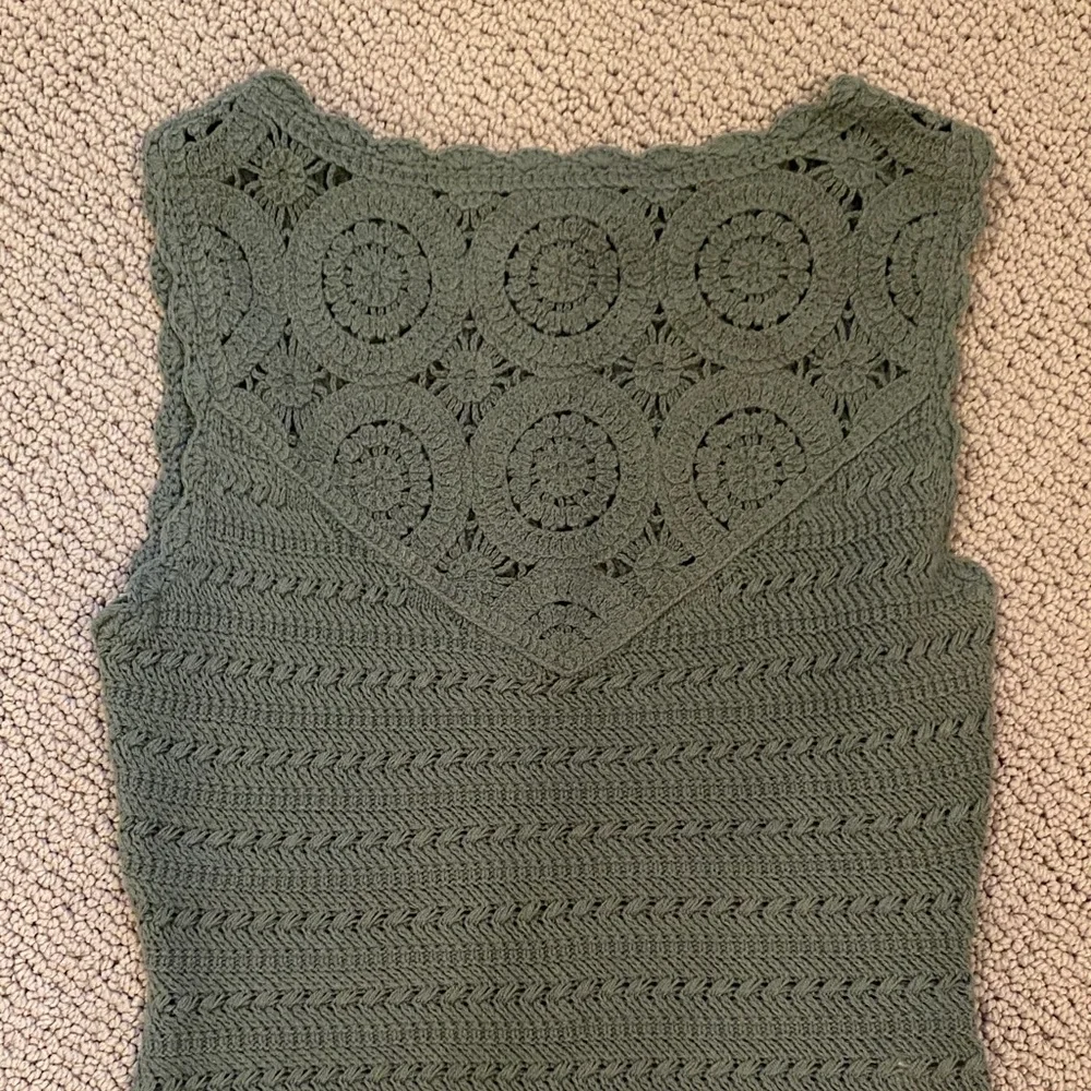 Abercrombie Green Crochet Bodysuit - Picture 2 of 4